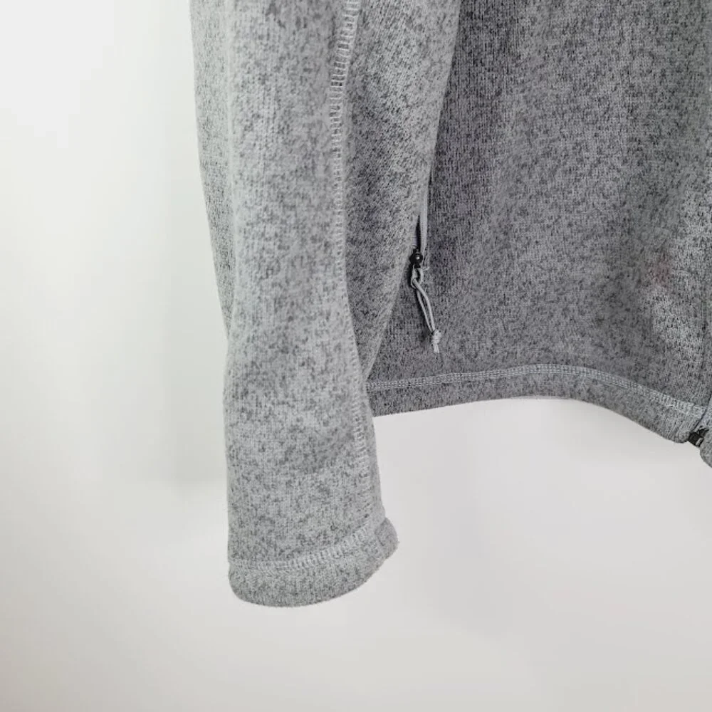 The North Face Men's Gray Heather Mock Neck Fleece Winter‎ Jacket Size XL